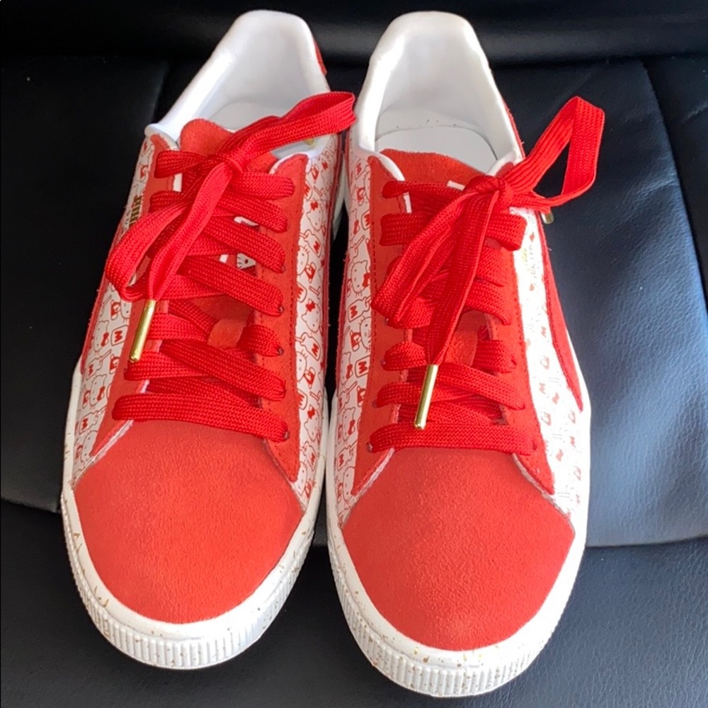 Puma x Hello Kitty Red and White shoes